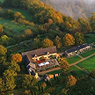 Vue aérienne du château de la Roche Jagu et de son parc.